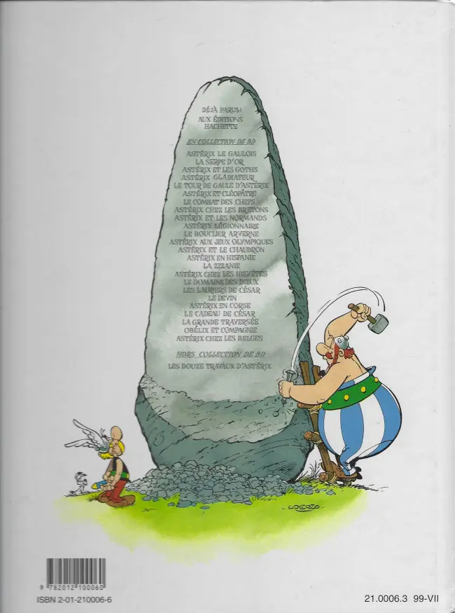 Verso de l'album Astérix Tome 6 Astérix et Cléopâtre