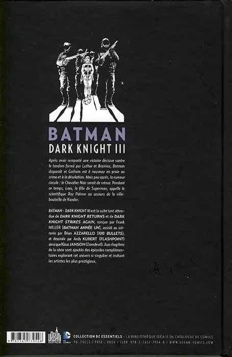 Verso de l'album Batman - Dark Knight III Tome 1