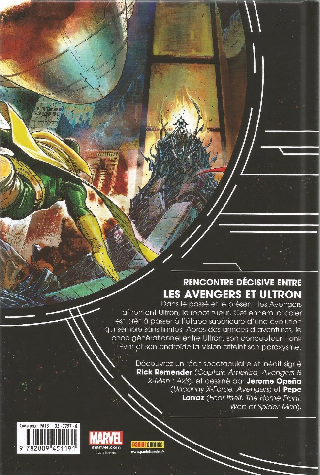 Verso de l'album Avengers - La Rage d'Ultron La Rage d'Ultron