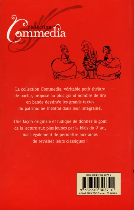 Verso de l'album Commedia Tome 1 Les précieuses ridicules