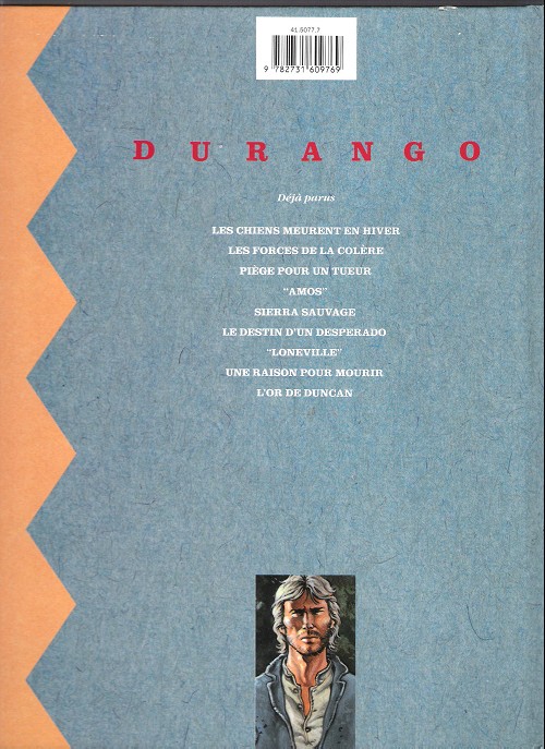 Verso de l'album Durango Tome 6 Le destin d'un desperado