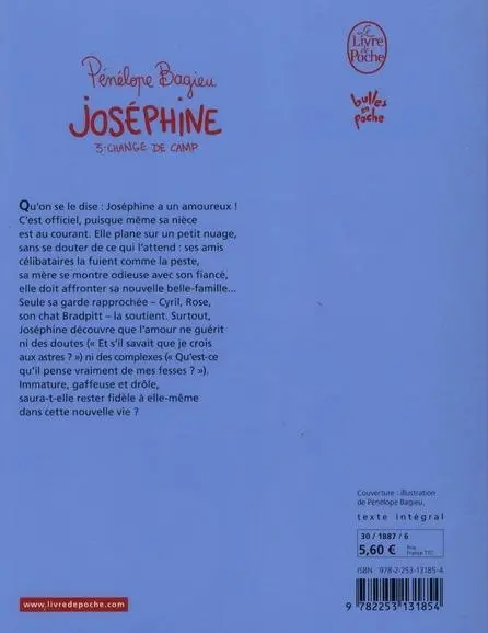 Verso de l'album Joséphine Tome 3 Change de camp