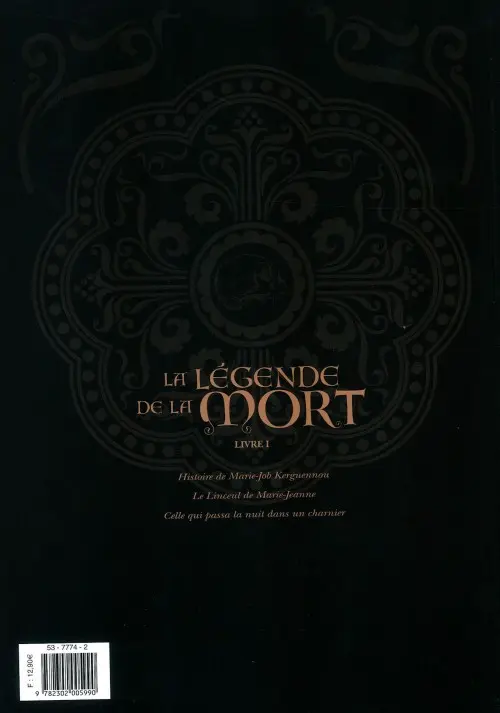 Verso de l'album La Légende de la mort Livre 1