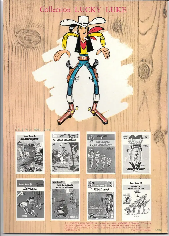 Verso de l'album Lucky Luke Tome 5 Lucky Luke contre Pat Poker