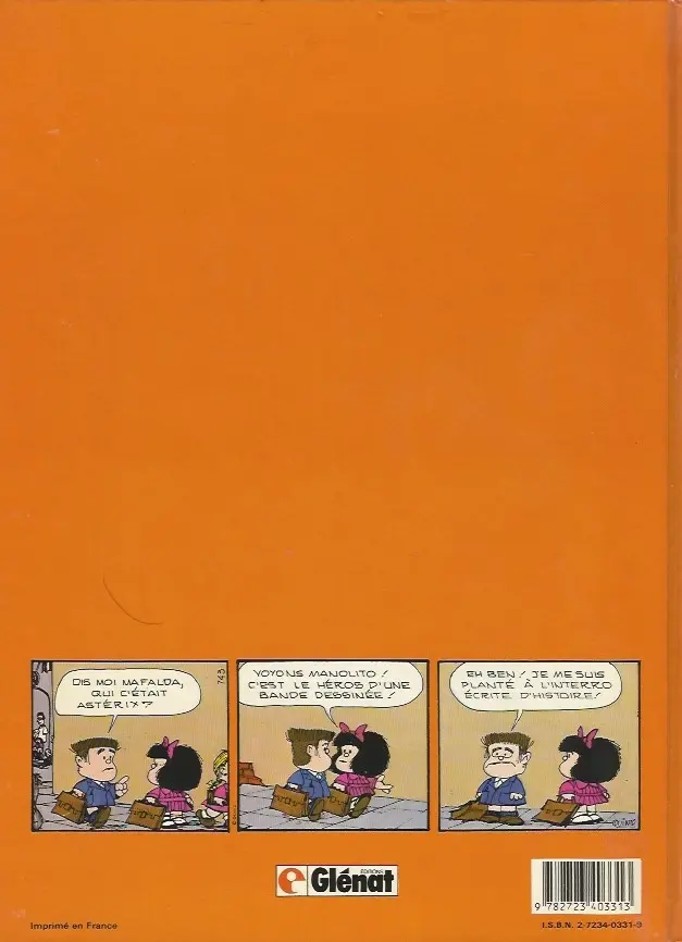 Verso de l'album Mafalda Tome 6 Le petit frère de Mafalda