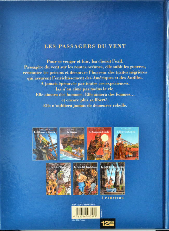 Verso de l'album Les Passagers du vent Tome 4 L'Heure du Serpent