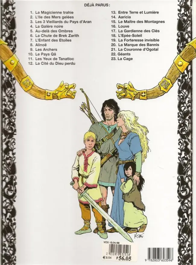 Verso de l'album Thorgal Tome 2 L'Île des Mers gelées