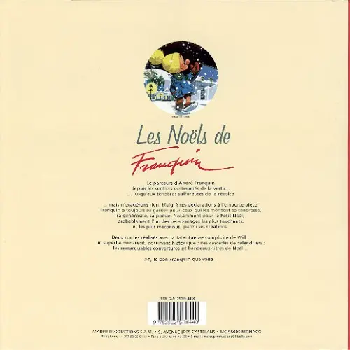 Verso de l'album Les Noëls de Franquin