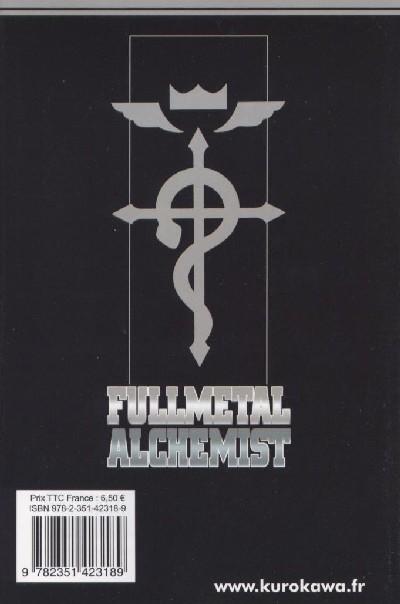 Verso de l'album FullMetal Alchemist Tome 17