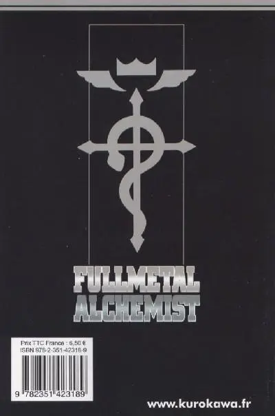Verso de l'album FullMetal Alchemist Tome 17