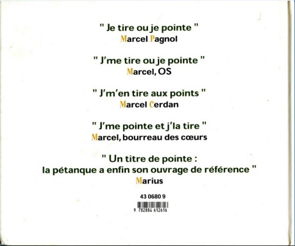 Verso de l'album de A à Z La Pétanque illustrée de A à Z