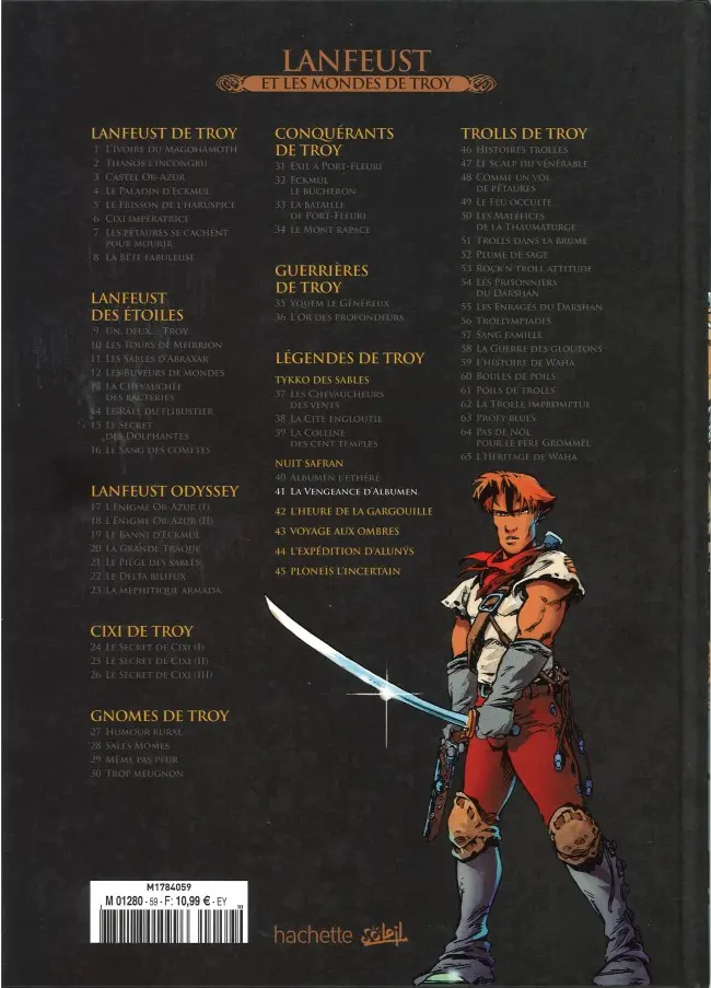 Verso de l'album Lanfeust et les mondes de Troy Tome 41 Nuit Safran - La Vengeance d'Albumen