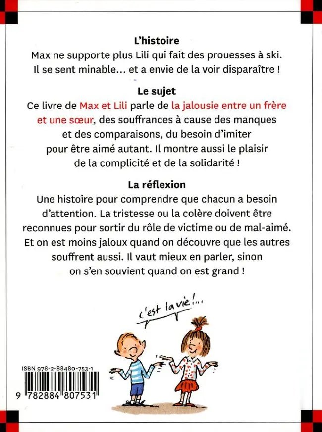 Verso de l'album Ainsi va la vie Tome 113 Max en a marre de sa sœur