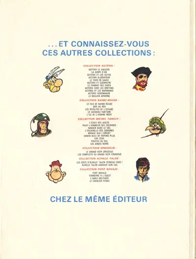 Verso de l'album Bob Morane Tome 9 Le secret des 7 temples