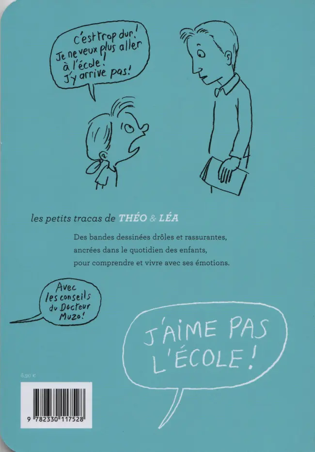 Verso de l'album Les petits tracas de Théo & Léa Tome 13 J'aime pas l'Ecole !