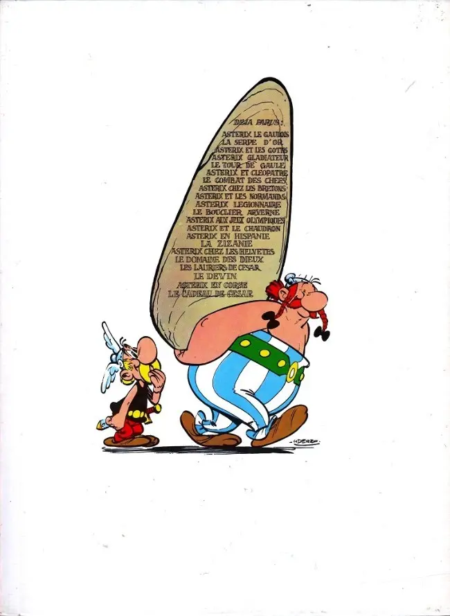 Verso de l'album Astérix Tome 21 Le cadeau de César