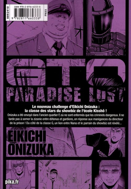 Verso de l'album GTO - Paradise Lost 13