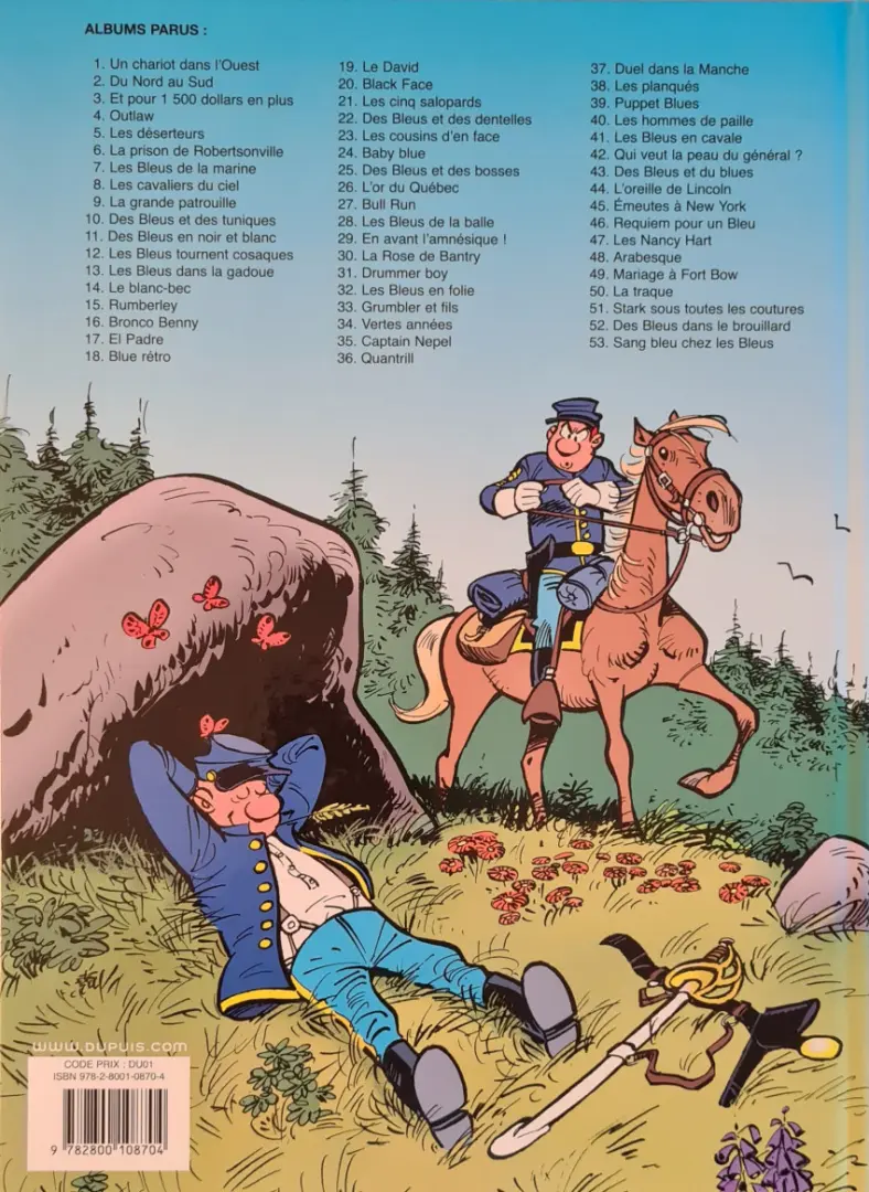 Verso de l'album Les Tuniques Bleues Tome 13 Les bleus dans la gadoue