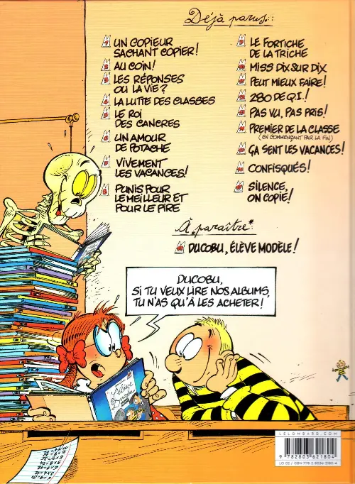 Verso de l'album L'Élève Ducobu Tome 12 280 de Q.I.!