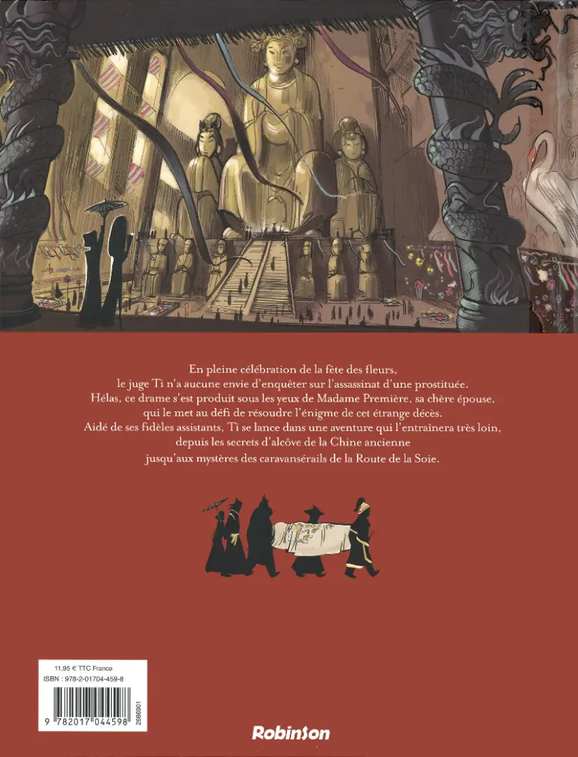 Verso de l'album Une enquête du juge Ti L'énigme du Dragon d'or