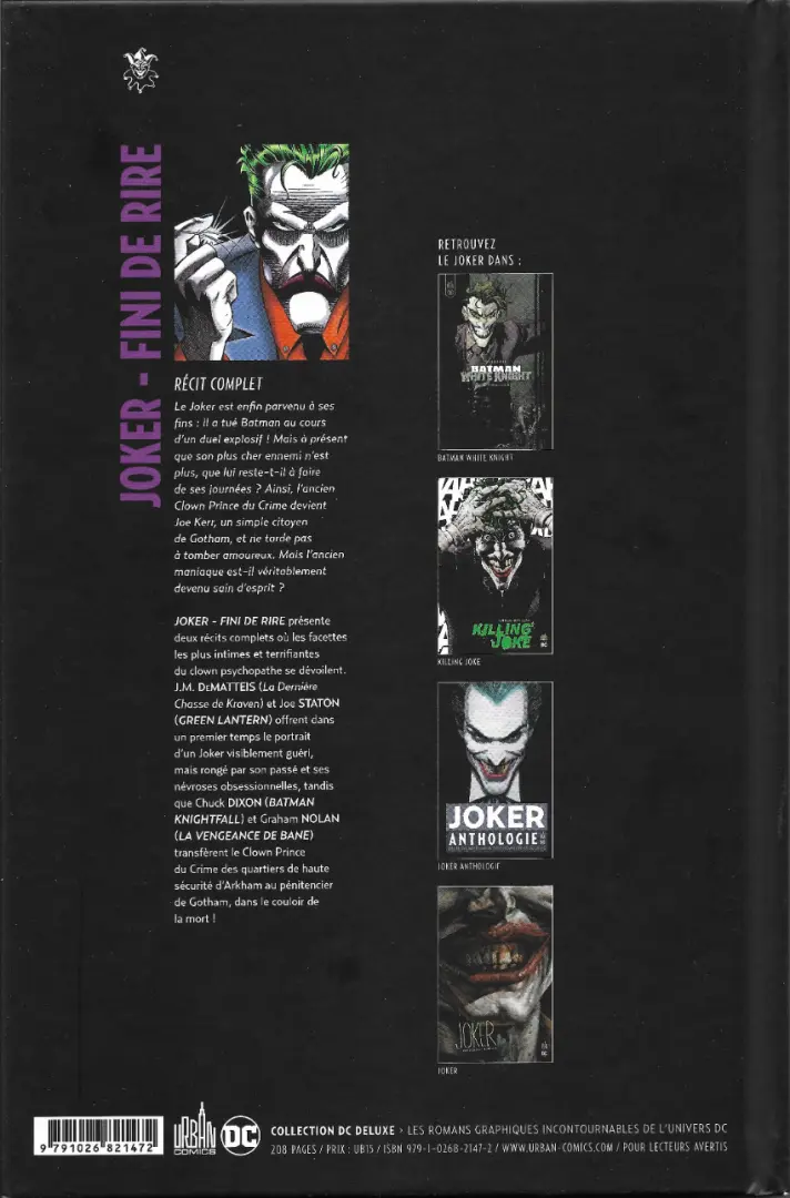Verso de l'album Joker - Fini de rire