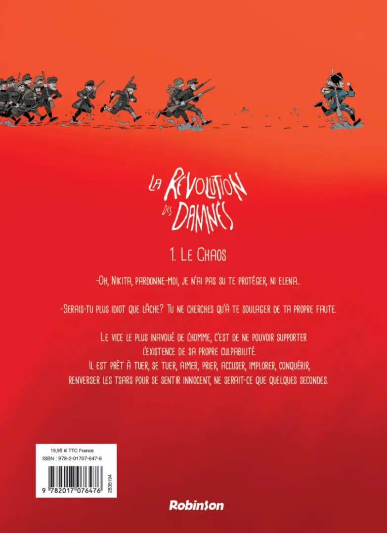 Verso de l'album La révolution des damnés 1 Le chaos