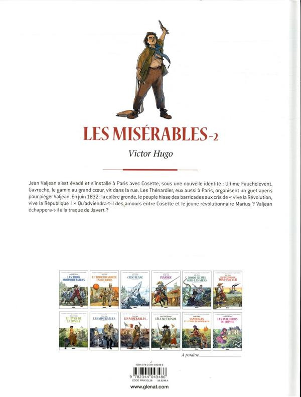 Verso de l'album Les Grands Classiques de la littérature en bande dessinée Tome 9 Les Misérables - 2