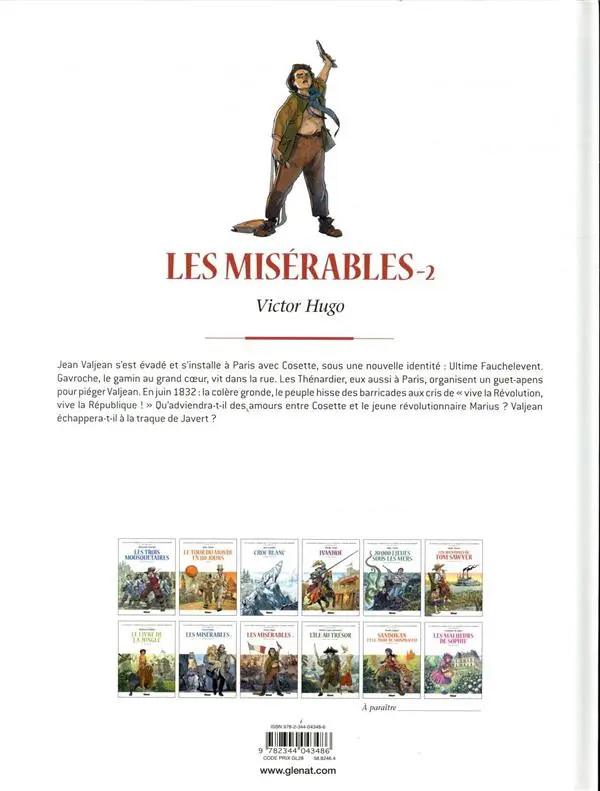 Verso de l'album Les Grands Classiques de la littérature en bande dessinée Tome 9 Les Misérables - 2