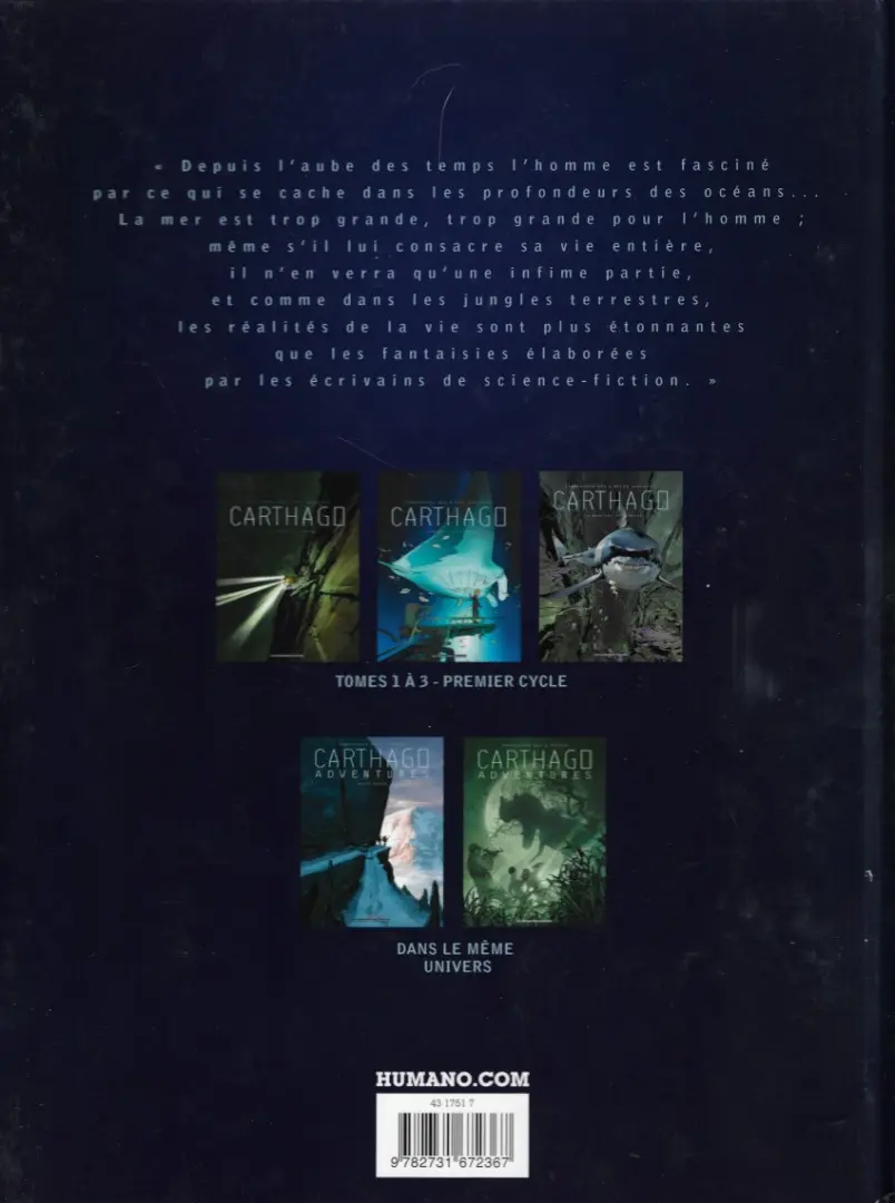 Verso de l'album Carthago Tome 3 Le monstre de Djibouti