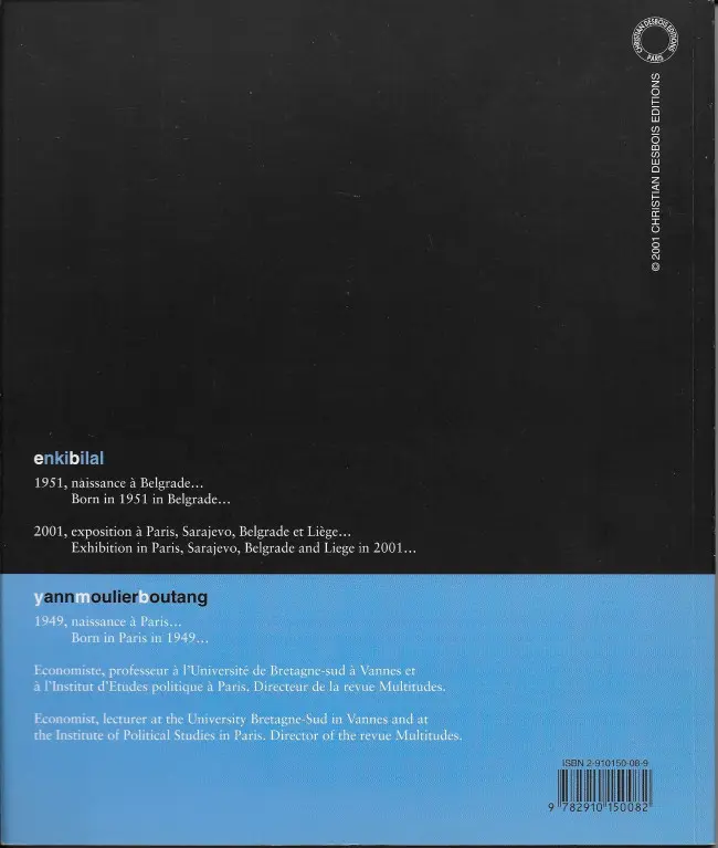 Verso de l'album andeuxmilleun Enkibilalandeuxmilleun