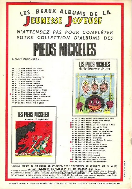 Verso de l'album Bibi Fricotin 2e Série - Societé Parisienne d'Edition Tome 53 Bibi Fricotin et le secret de la momie