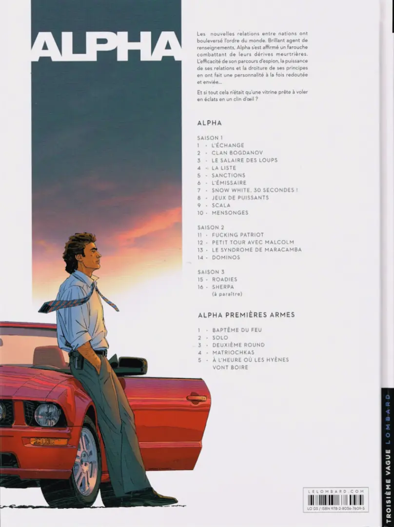 Verso de l'album Alpha Tome 15 Roadies