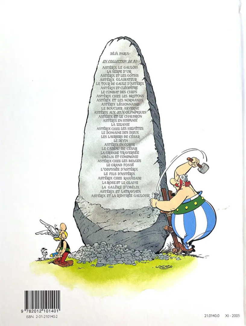 Verso de l'album Astérix Tome 8 Astérix chez les Bretons
