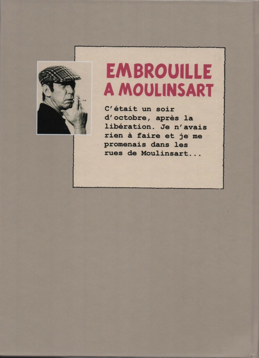 Verso de l'album Tintin Embrouille à Moulinsart