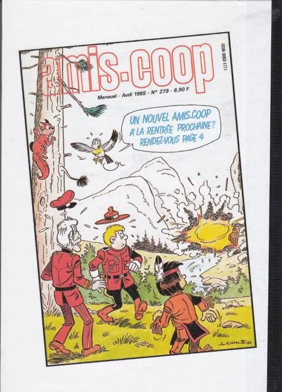 Verso de l'album Un de la police montée Volume 1