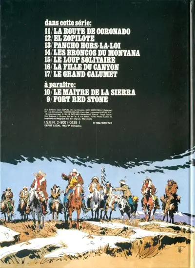 Verso de l'album Jerry Spring Tome 11 La route de Coronado