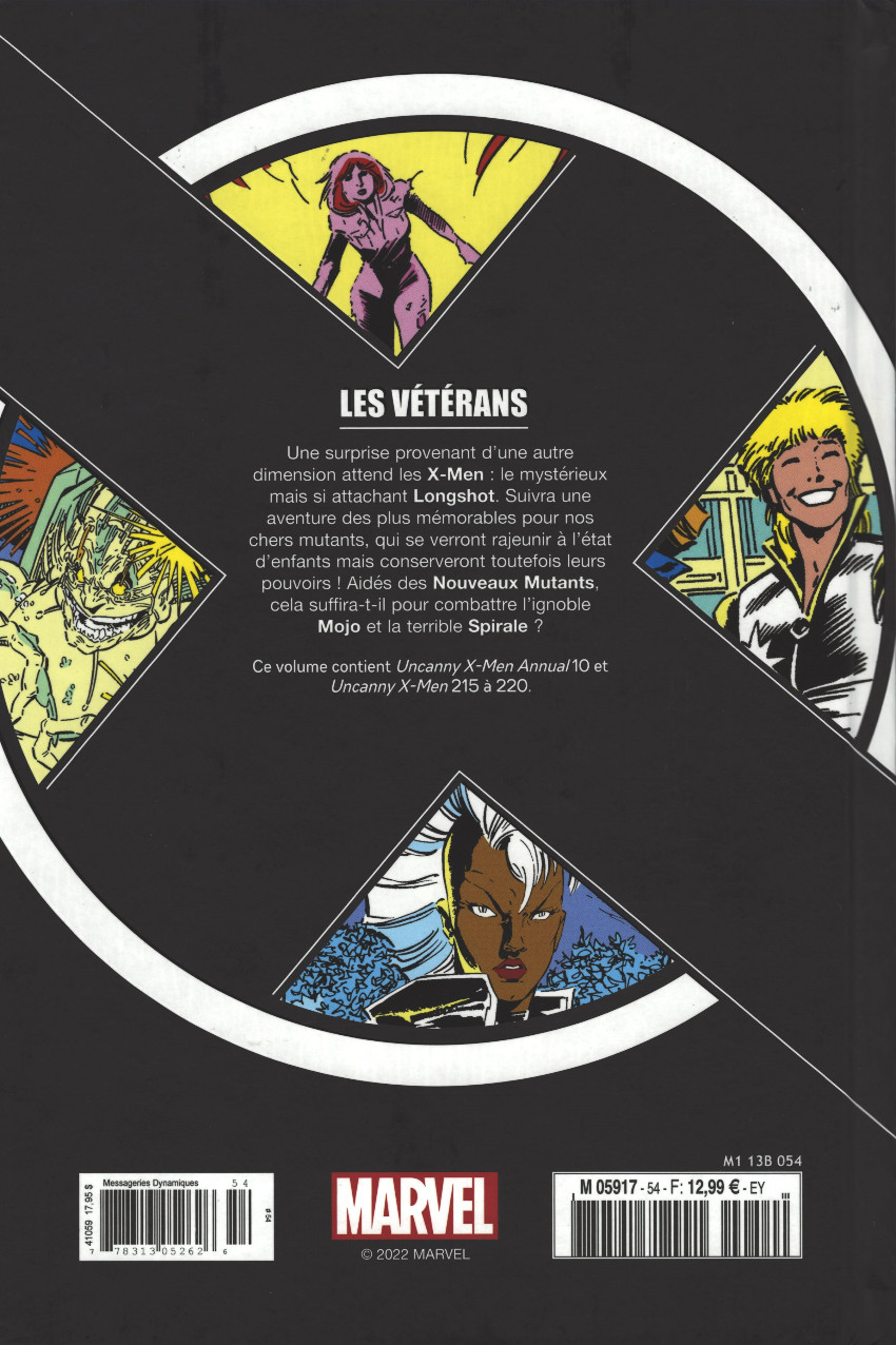 Verso de l'album X-Men - La Collection Mutante Tome 54 Les Vétérans