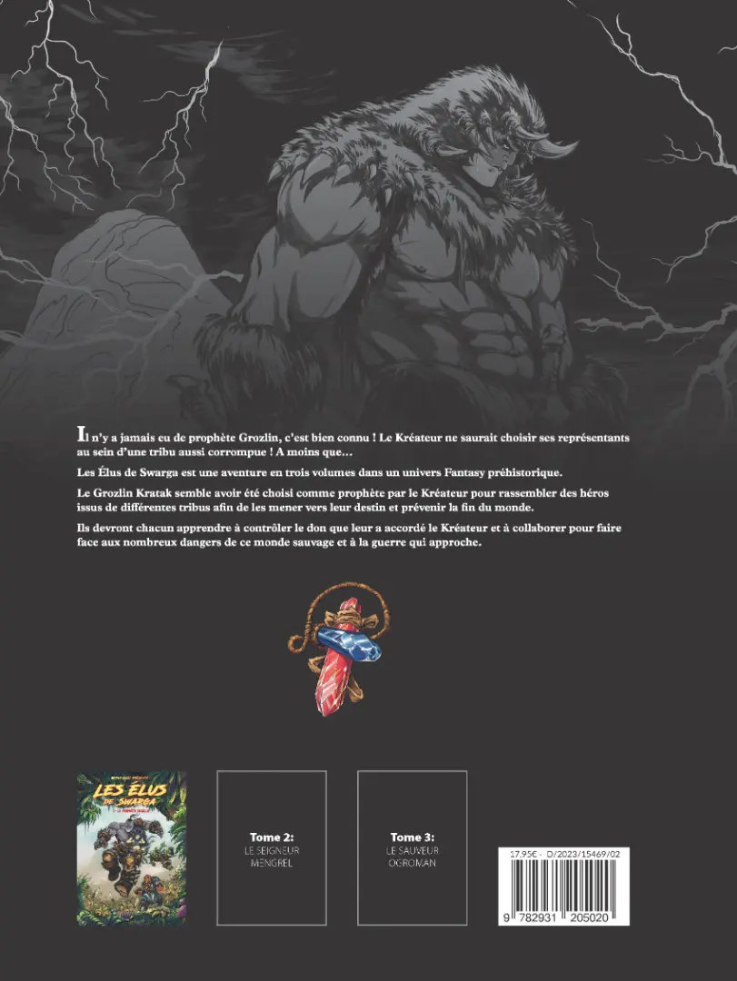 Verso de l'album Les élus de Swarga 1 Le Prophète Grozlin
