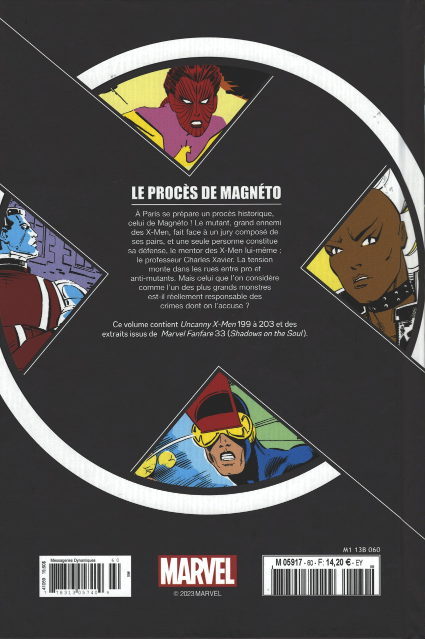 Verso de l'album X-Men - La Collection Mutante Tome 60 Le procès de Magnéto