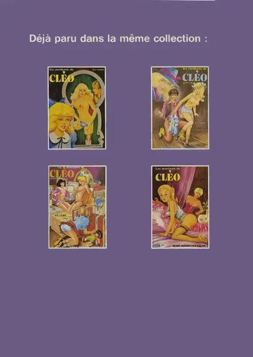Verso de l'album Les aventures de Cléo (5ème épisode)
