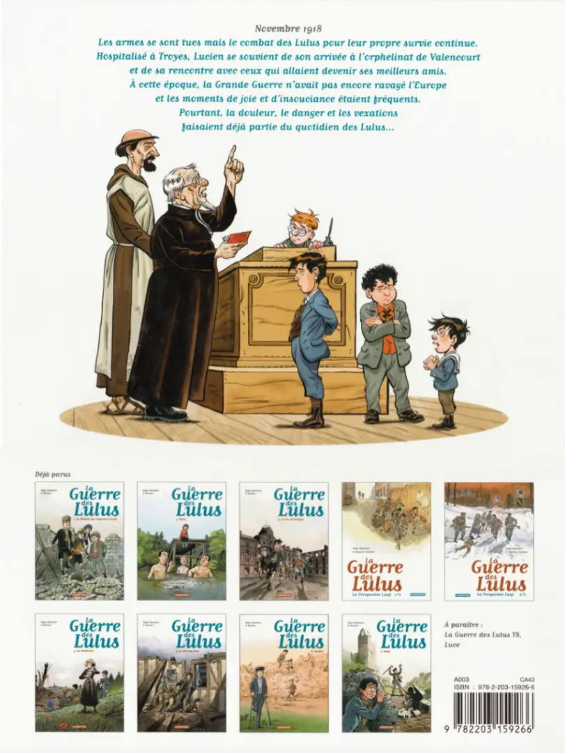Verso de l'album La Guerre des Lulus Tome 6 Lucien