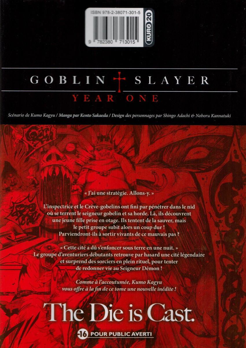 Verso de l'album Goblin Slayer : Year One 9