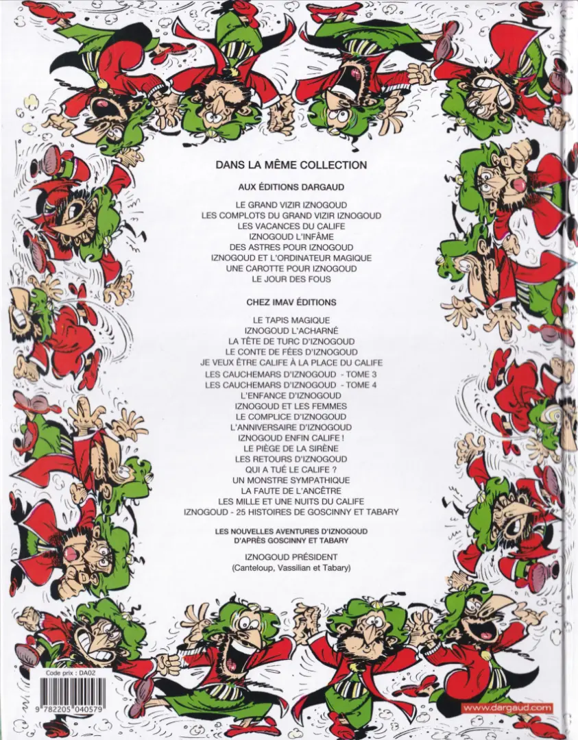 Verso de l'album Iznogoud Tome 3 Iznogoud et les vacances du calife