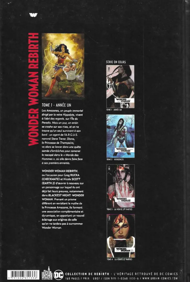 Verso de l'album Wonder Woman Rebirth Tome 1 Année un