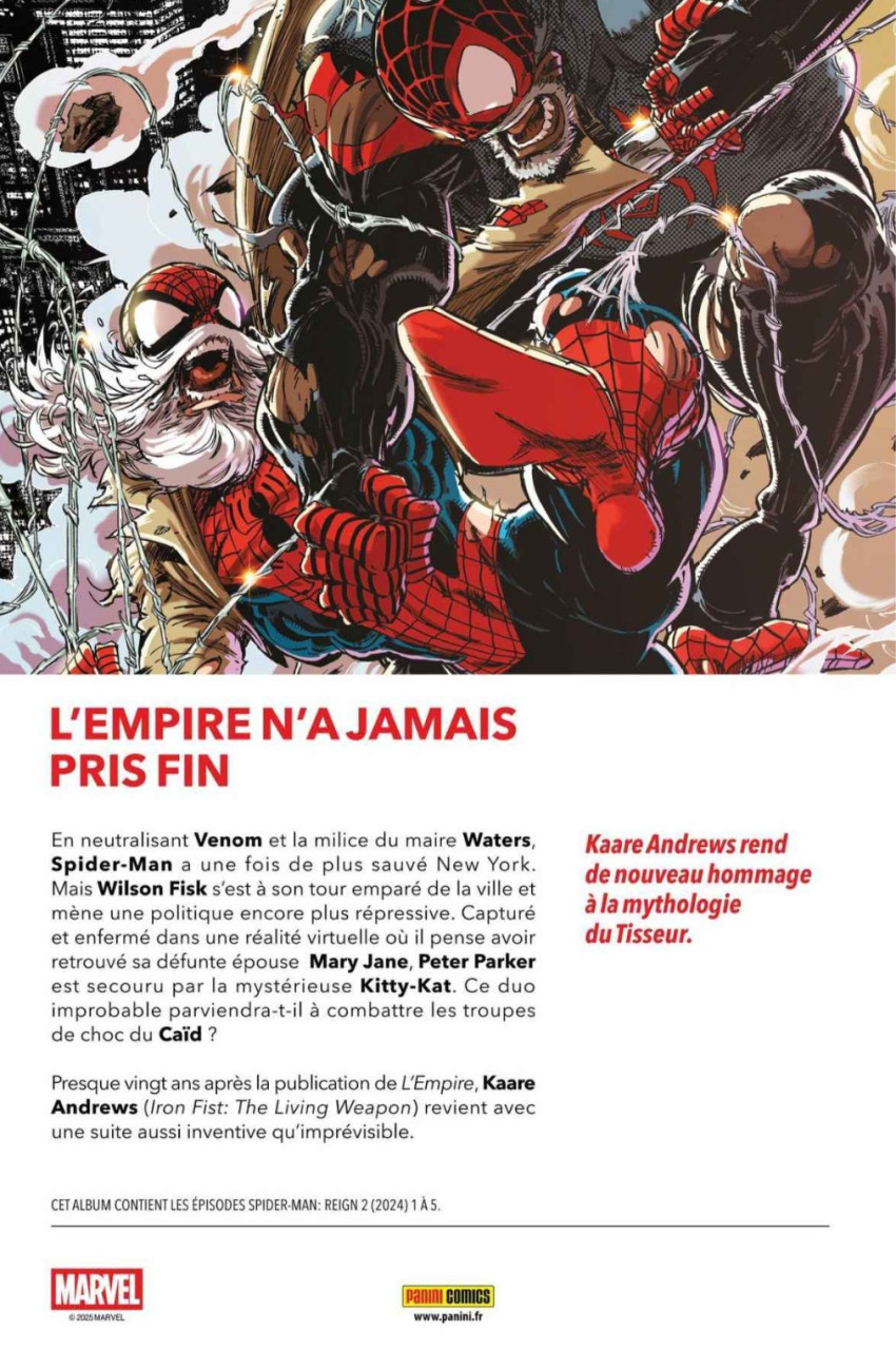 Verso de l'album Spider-Man - L'Empire 2