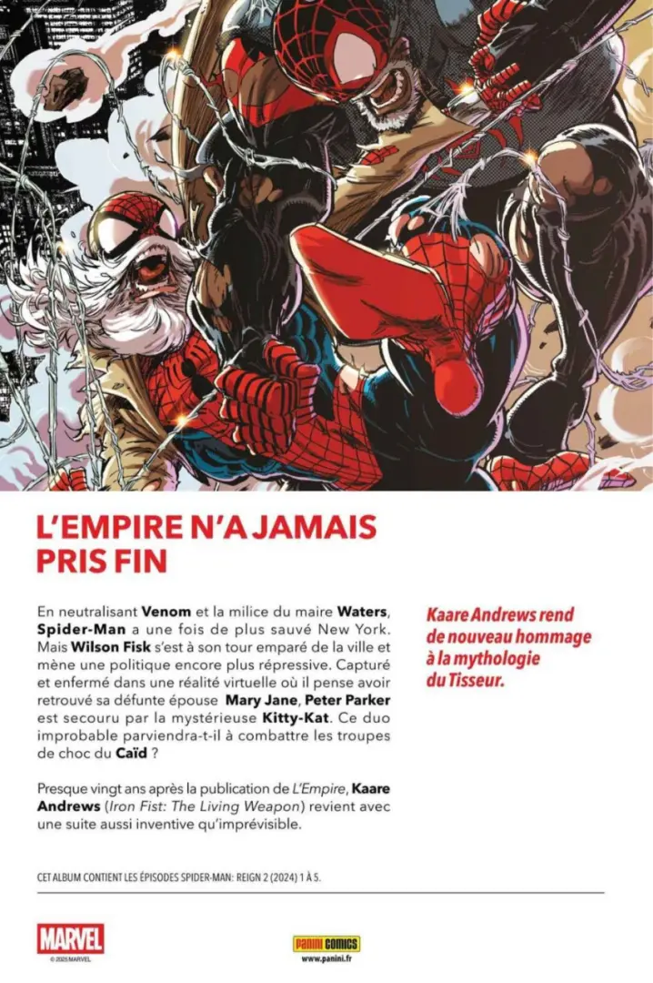 Verso de l'album Spider-Man - L'Empire 2