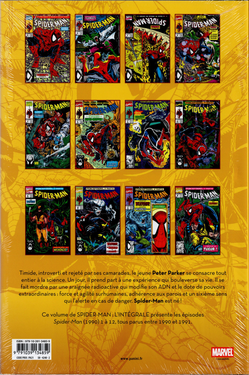 Verso de l'album Spider-Man - L'Intégrale Tome 31 1990-1991