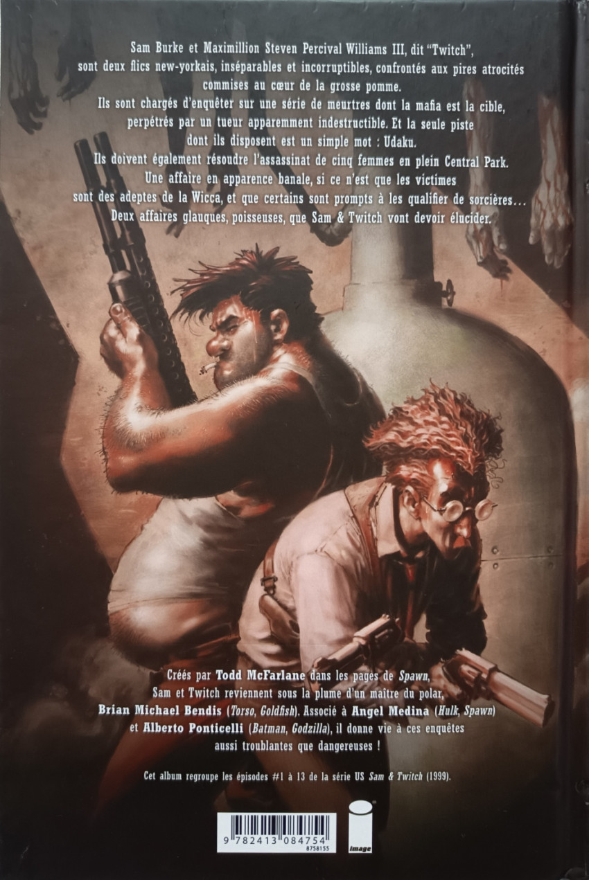 Verso de l'album Sam and Twitch / Sam & Twitch Delcourt Volume 1 Intégrale