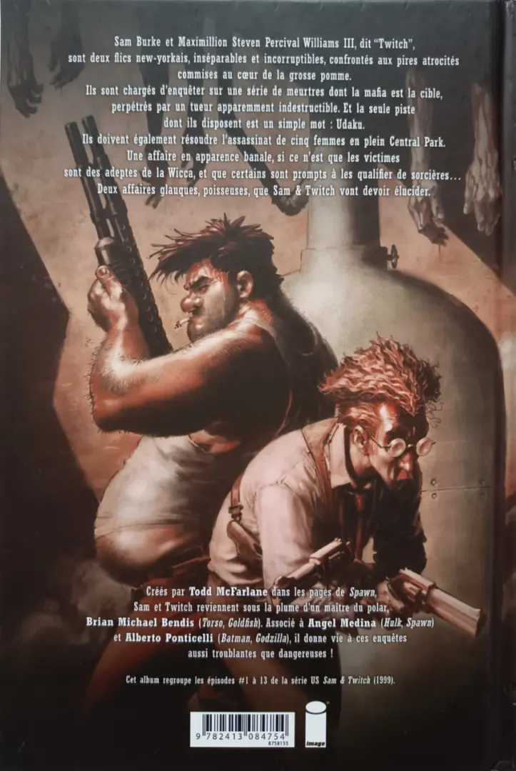 Verso de l'album Sam and Twitch / Sam & Twitch Delcourt Volume 1 Intégrale