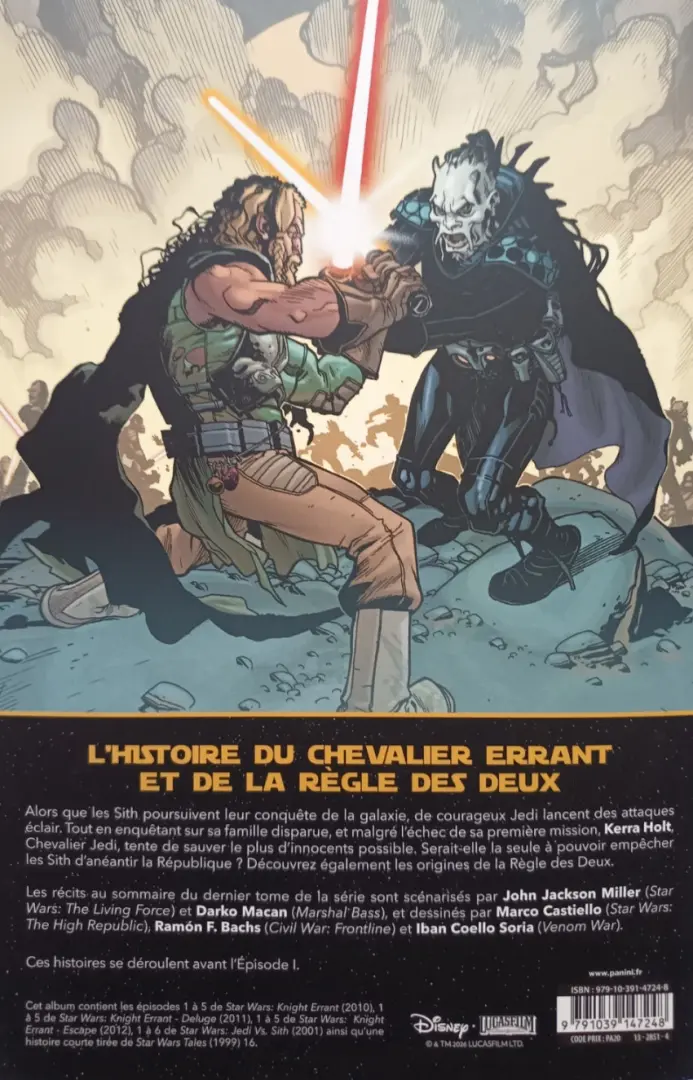 Verso de l'album Star Wars - L'Ancienne République Tome 5